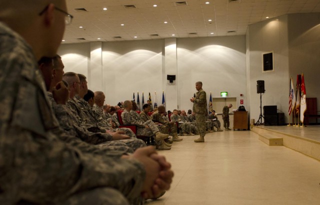 SMA Chandler visits Camp Arifjan, tackles Army's tough challenges, answers soldier questions