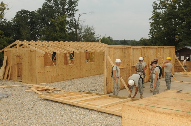 Missouri Guard engineer company provides manpower for forward operating base improvements