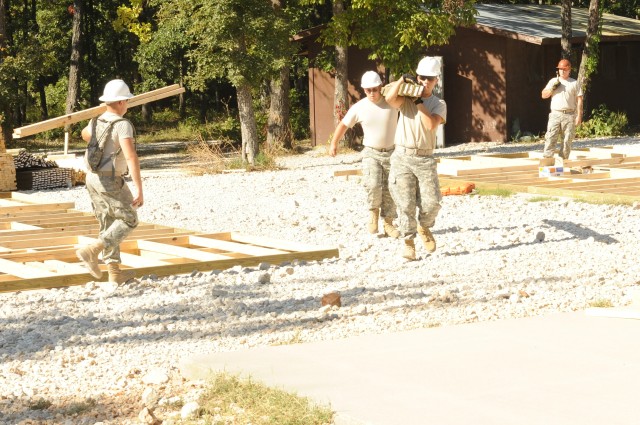 Missouri Guard engineer company provides manpower for forward operating base improvements