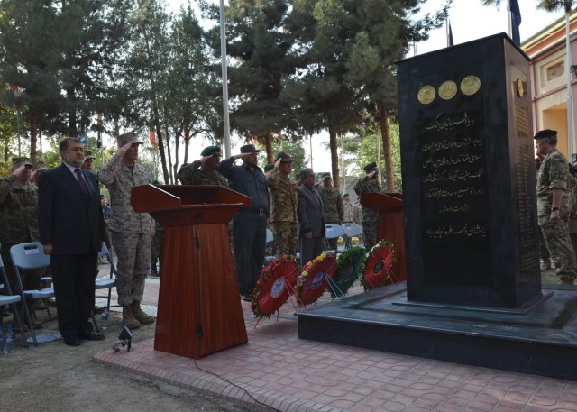 ISAF, ANSF memorial unveiled during ceremony in Kabul