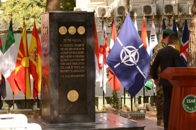 ISAF, ANSF memorial unveiled during ceremony in Kabul