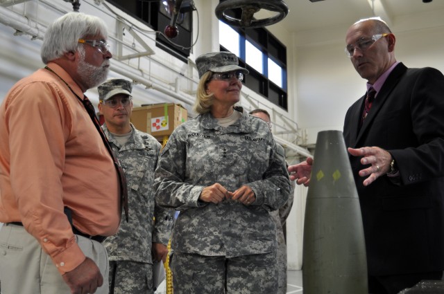 Lt. Gen. McQuistion Visits Crane Army Ammunition Activity