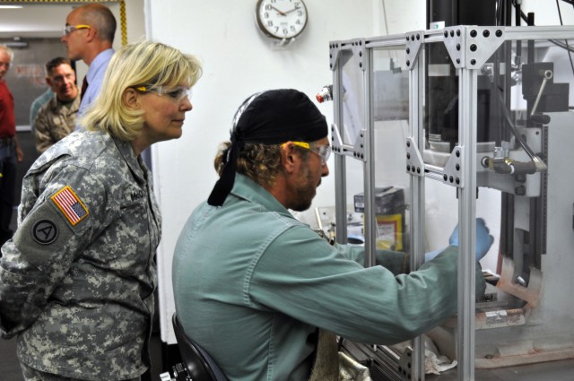 Lt. Gen. McQuistion Visits Crane Army Ammunition Activity