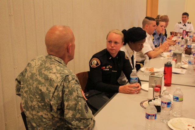 CSM Kurtis Timmer discusses Law Enforcement Experiences with an Explorer