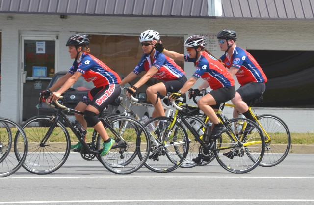 Cyclists arrive at Fort Campbell