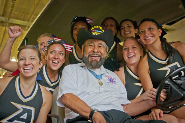 West Point Rabble Rousers meet Medal of Honor recipient Rodolfo Hernandez
