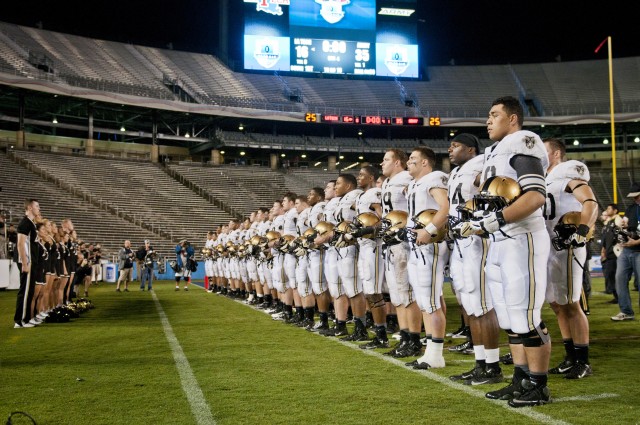 West Point Black Knights sing Alma Mater after win over La. Tech