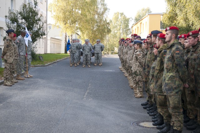 Falcon OCT Team and 472nd Logistics Battalion in formation together