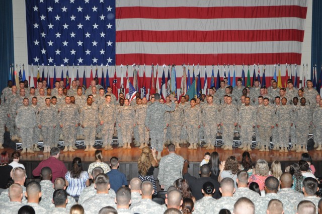Soldiers amass for re-enlistment