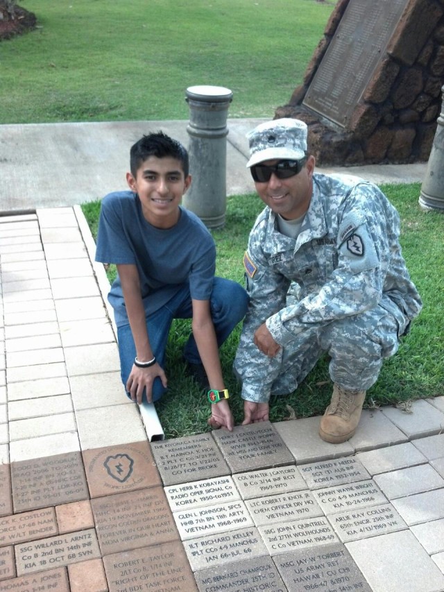 Staff Sgt. Rameriz, Jr. and his Son