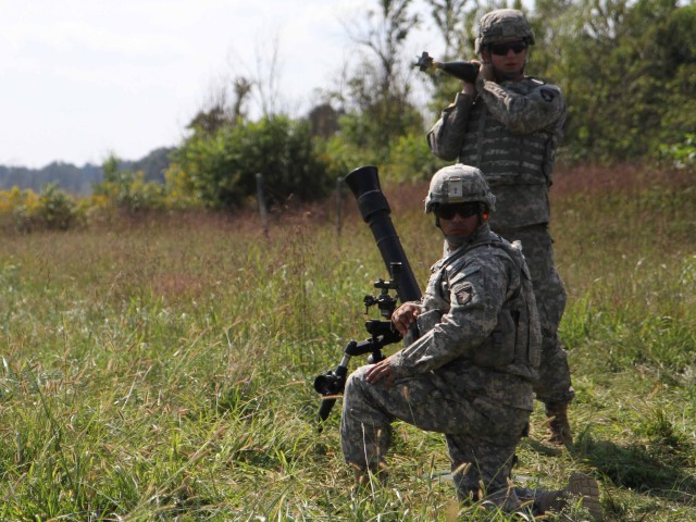 Mortar's fire in the field, exercise for excellence