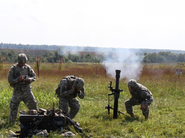 Mortar's fire in the field, exercise for excellence
