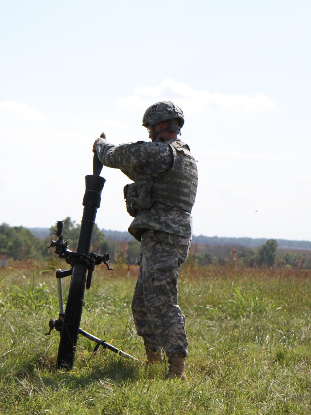 Mortar's fire in the field, exercise for excellence