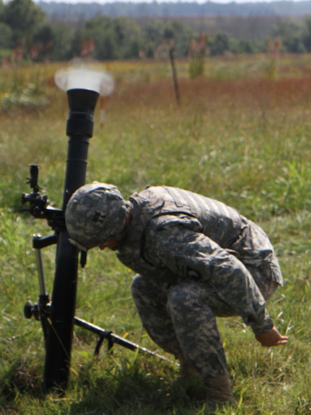 Mortar's fire in the field, exercise for excellence