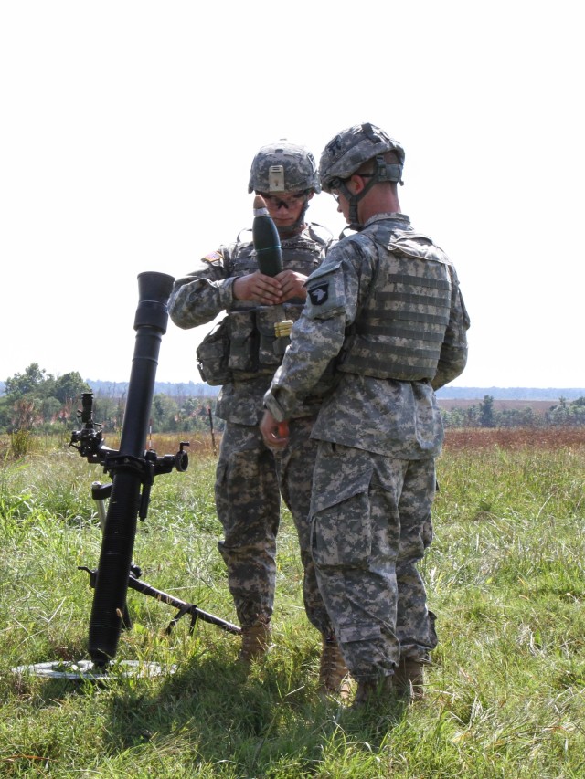 Mortar's fire in the field, exercise for excellence