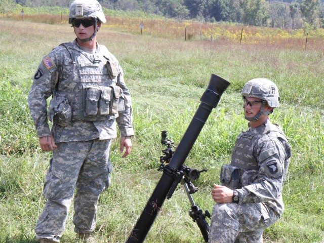 Mortar's fire in the field, exercise for excellence