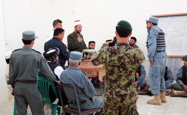 Jordanian Engagement Team meets local elders and Afghan Uniform Police