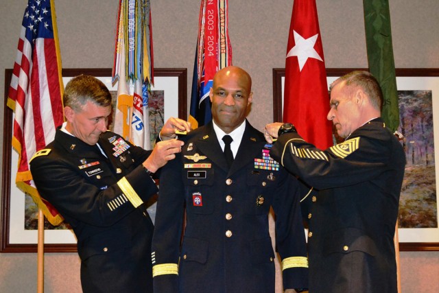 Newly promoted Brig. Gen. Carl A. Alex