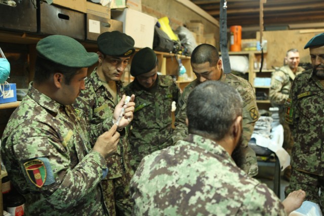 Task Force Patriot physician assistant treats and teaches Afghan medics