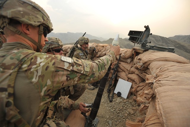 "Chaos" Soldiers fire their 60mm mortar