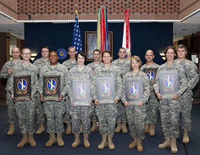 Group TUSAB reenlistment takes place at Brucker Hall