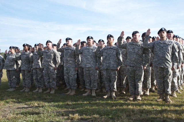 84 Spartan soldiers reenlist to continue their service to the nation