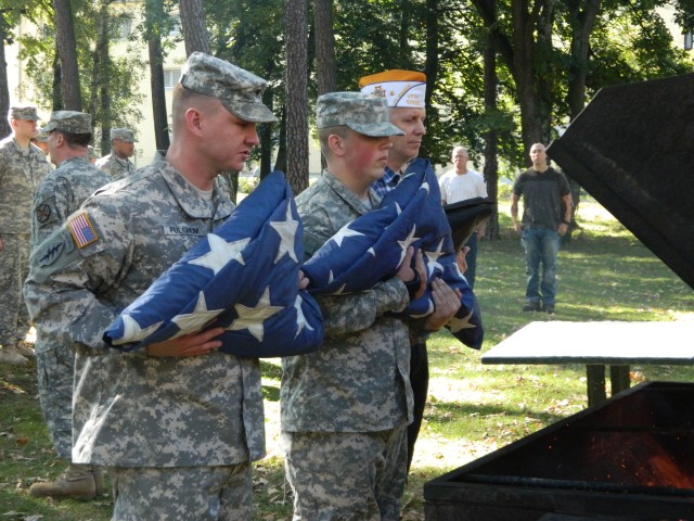 Flag disposal ceremony