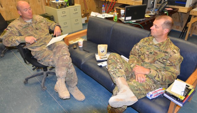Chaplain Trimble and 1st Sgt. Schafer