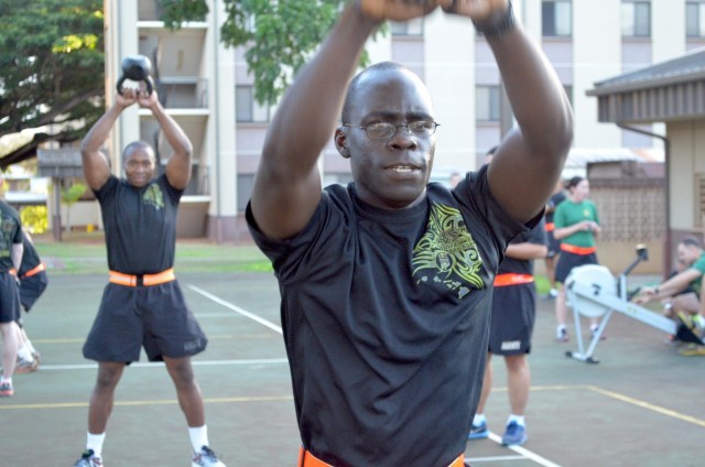 Company commanders participate in 8th TSC Crossfit Challenge