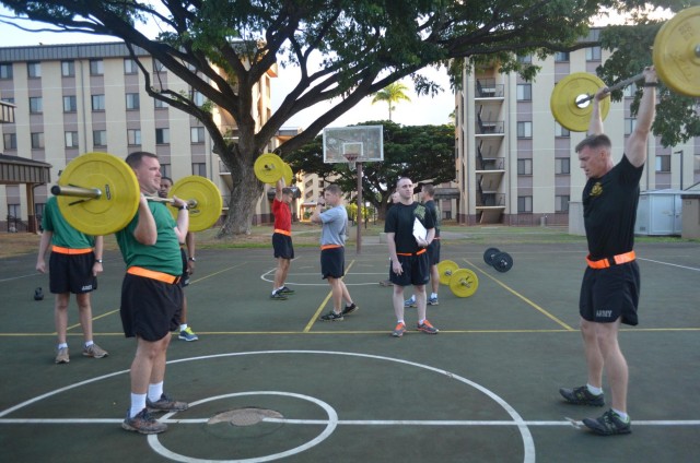 Company commanders participate in 8th TSC Crossfit Challenge