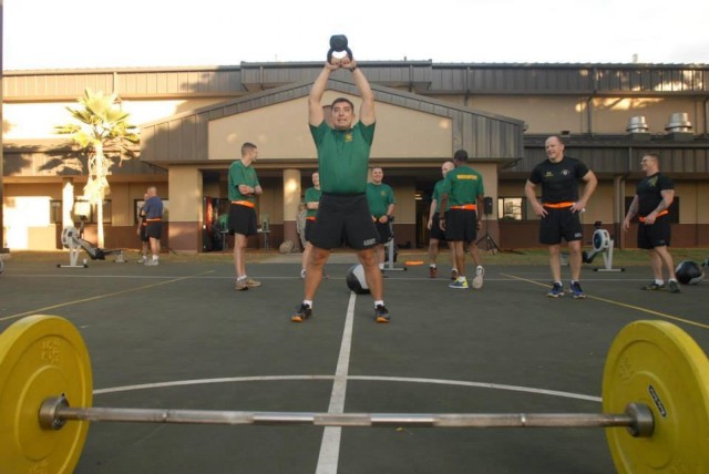 Company commanders participate in 8th TSC Crossfit Challenge