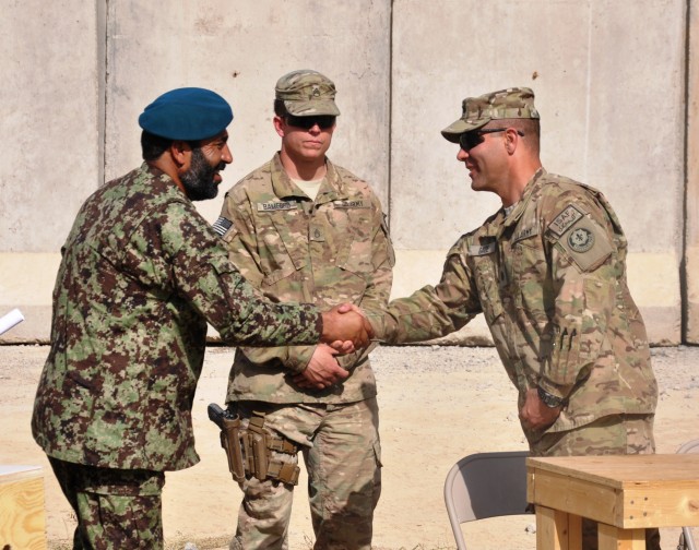 ANA takes authority of base in southern Afghanistan