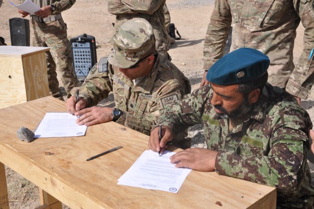ANA takes authority of base in southern Afghanistan
