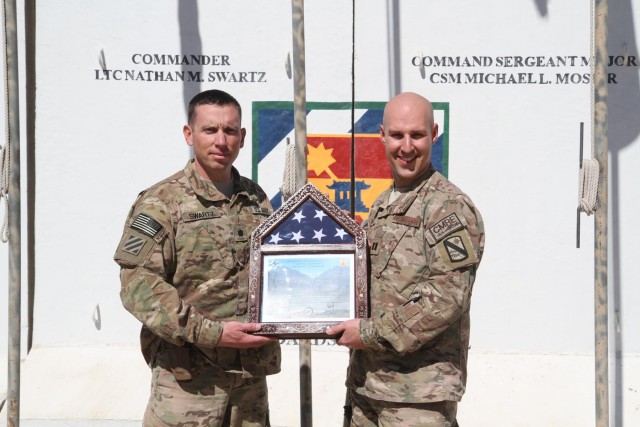 Deployed brothers-in-law meet while in support of OEF