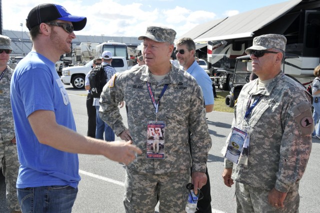 National Guard soldiers treated to seats at NASCAR's infamous 'Monster Mile'