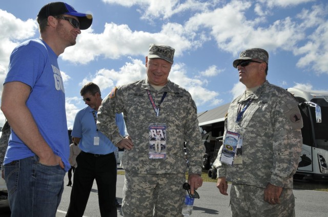 National Guard soldiers treated to seats at NASCAR's infamous 'Monster Mile'