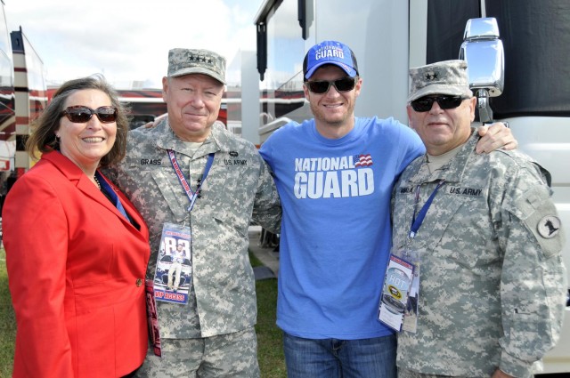 National Guard soldiers treated to seats at NASCAR's infamous 'Monster Mile'