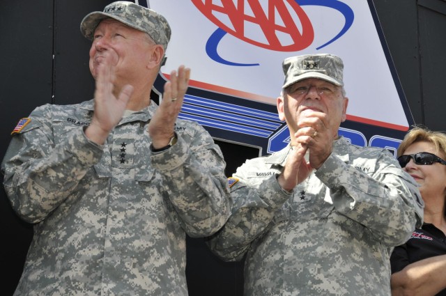 National Guard soldiers treated to seats at NASCAR's infamous 'Monster Mile'