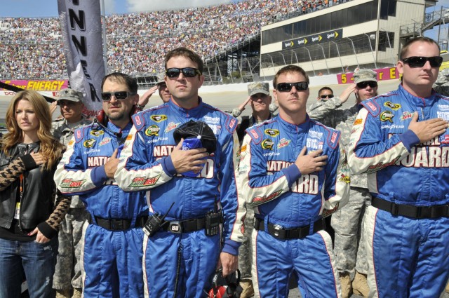 National Guard soldiers treated to seats at NASCAR's infamous 'Monster Mile'