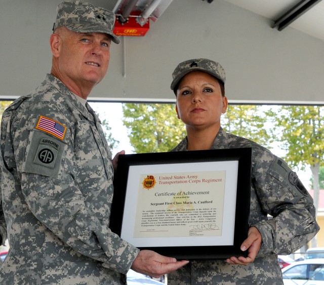 USARAF NCO receives transportation Soldier of year honors