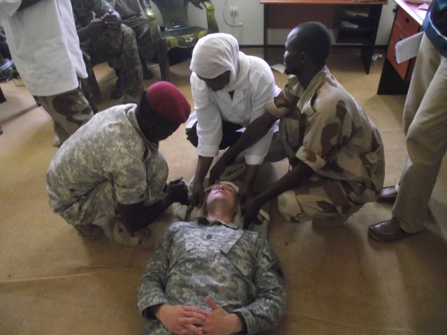 USARAF medic provides Tactical Combat casualty Care Training in Chad...In His Own Words