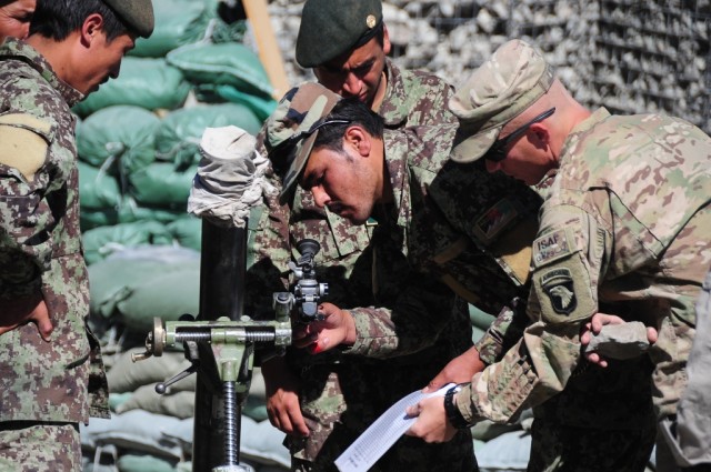 Hang! Fire! Currahes teach the ANA basic 82mm mortar skills