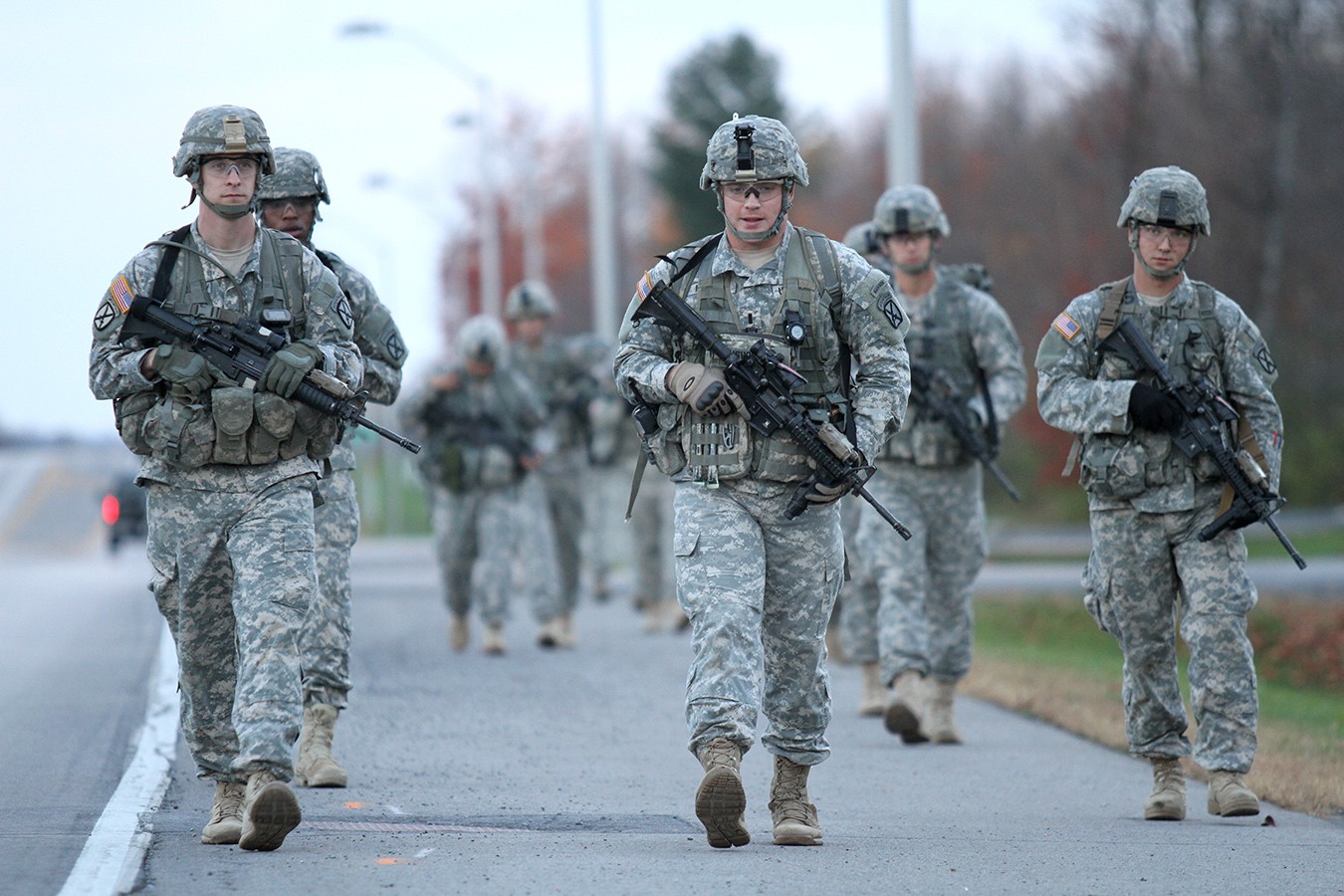 Polar Bears celebrate regiment's history with 31-mile foot march at ...