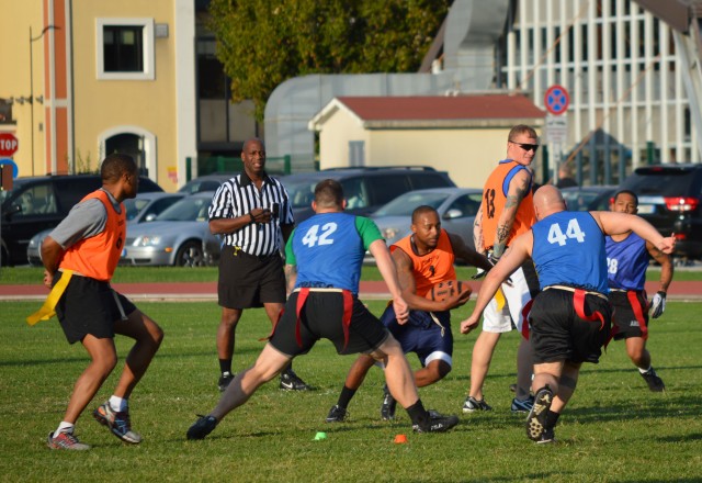 USARAF flag football team dominates season
