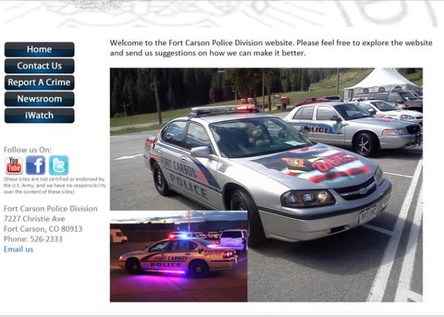 Fort Carson police website offers convenience
