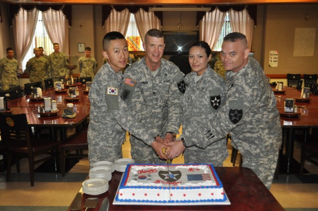 The 210th Fires Brigade celebrates 2nd Infantry Division's 96th birthday