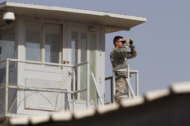 Simulated inmate escapes during exercise at Camp Arifjan