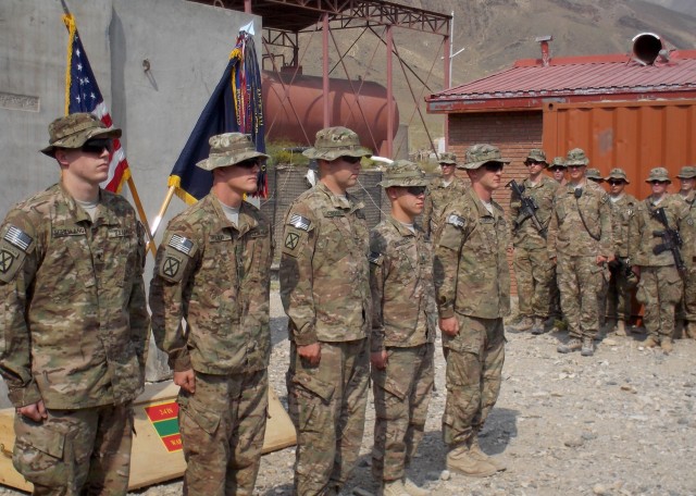 Five Soldiers Promoted at Tagab