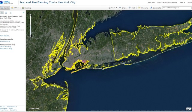 NOAA storm surge map