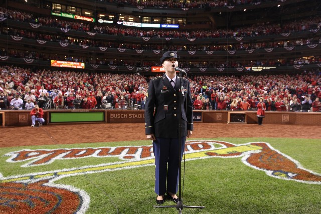 Fort Leonard Wood Soldier sings at World Series